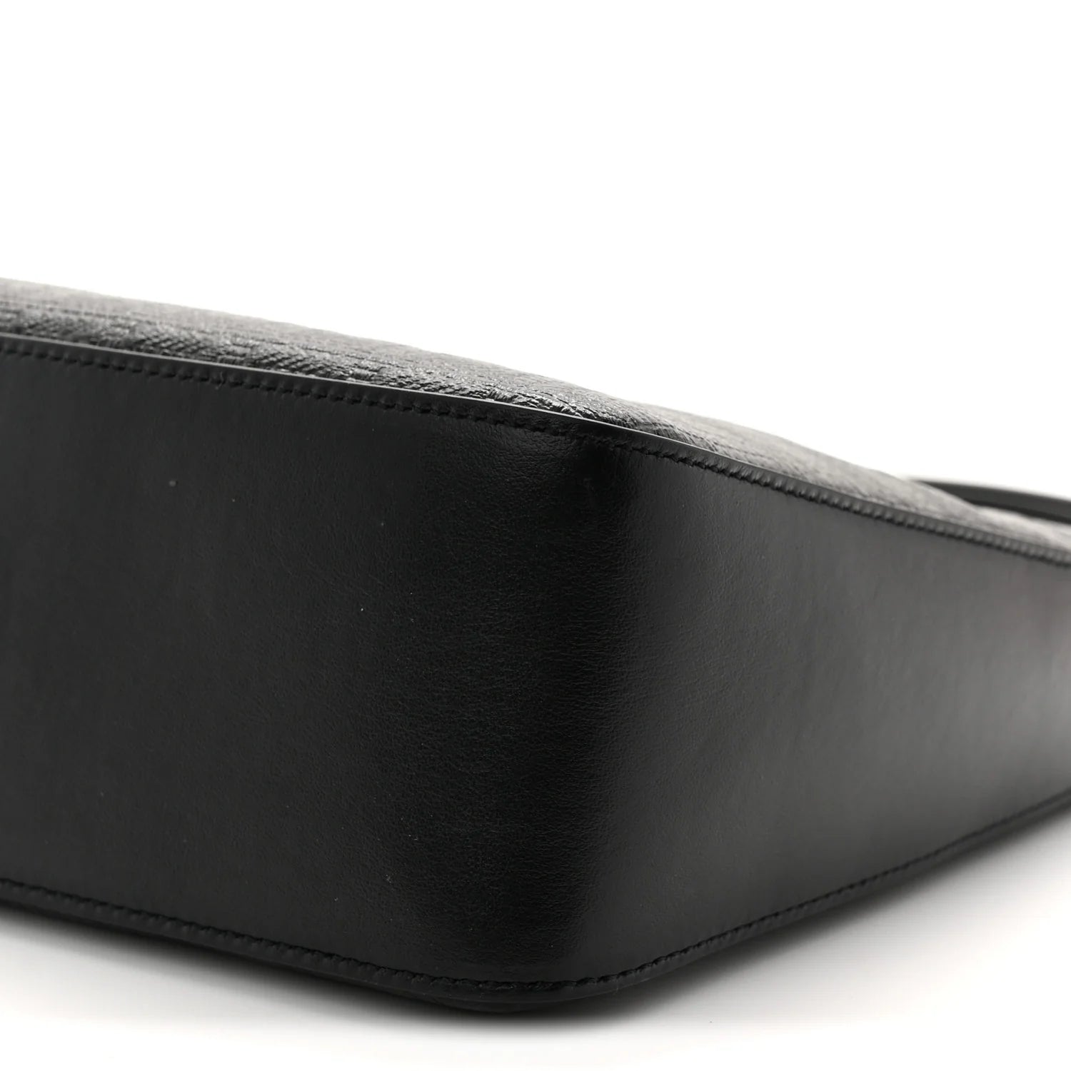 Coated Canvas Logo 4G Embossed Small Moon Cut Out Shoulder Bag Black