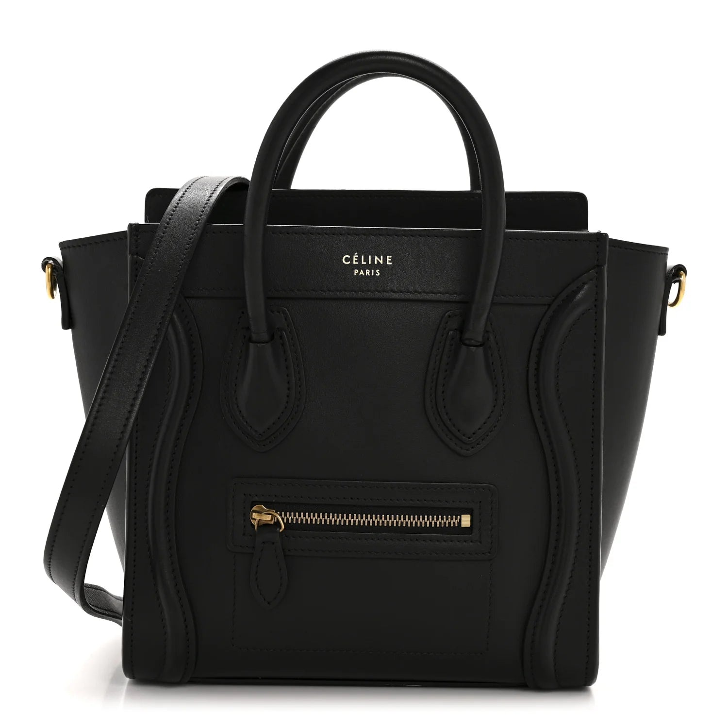 Smooth Calfskin Nano Luggage Black