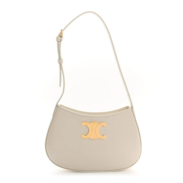 Shiny Calfskin Medium Tilly Triomphe Shoulder Bag Rice