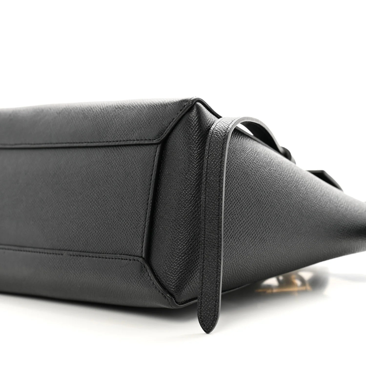 Grained Calfskin Micro Belt Bag Black