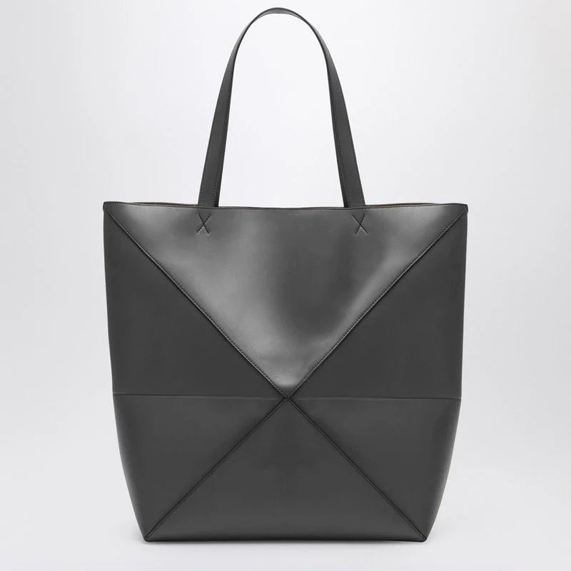 DARK GREY PUZZLE FOLD TOTE XL BAG