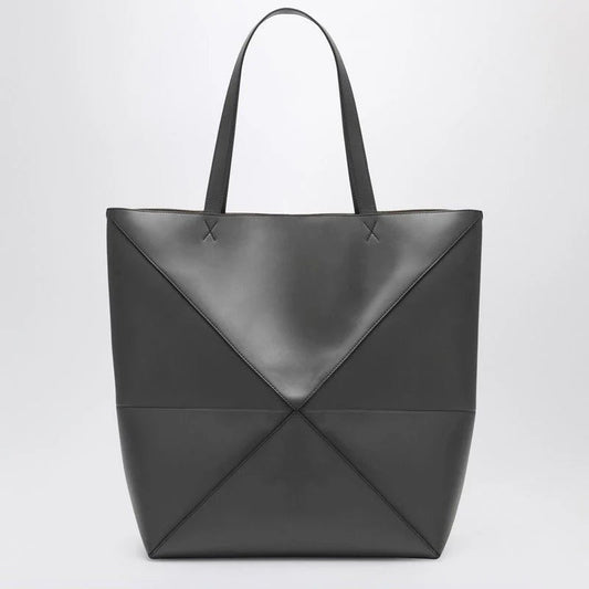 DARK GREY PUZZLE FOLD TOTE XL BAG