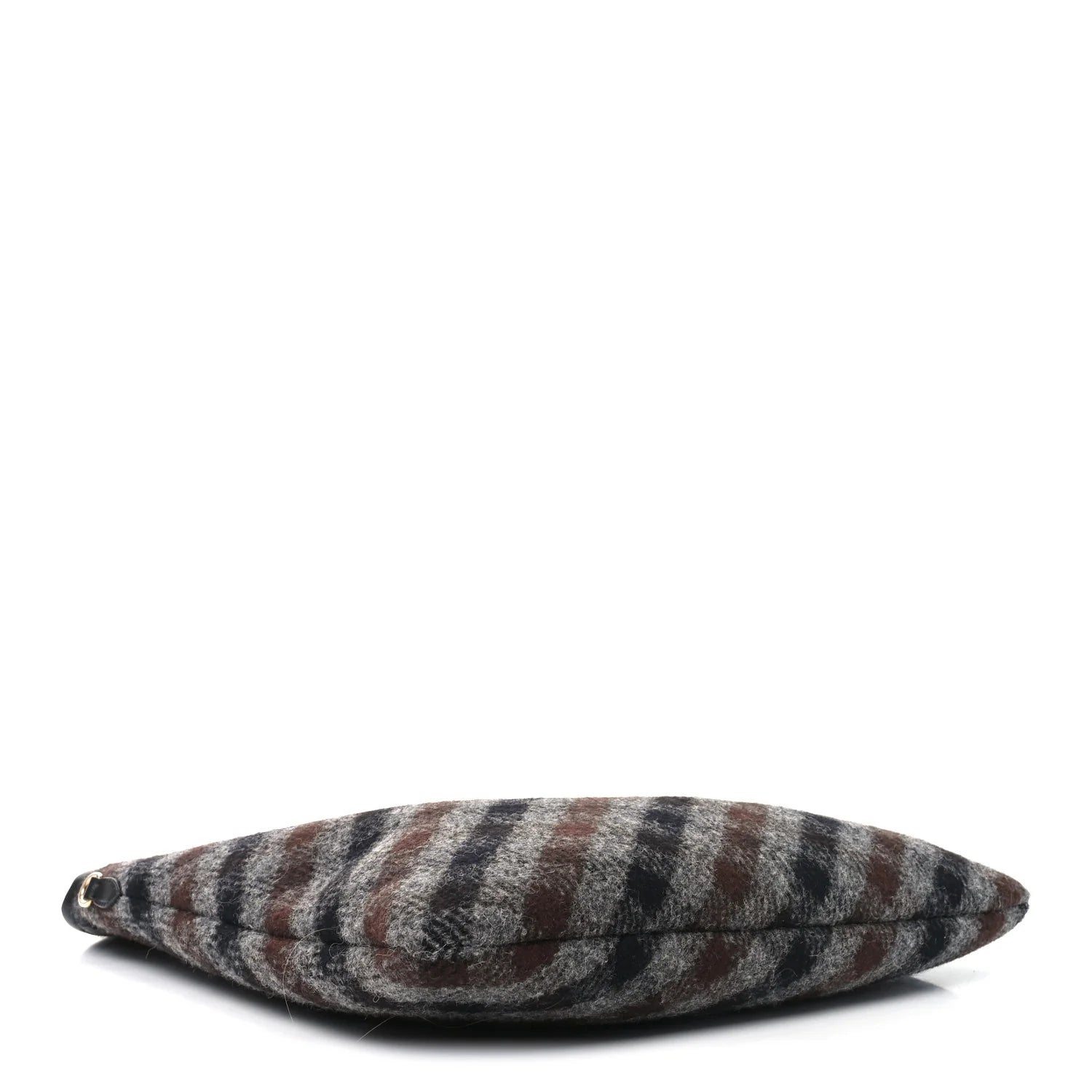 Wool Nappa Plaid Ivy Bag Slate Gray Cocoa Brown