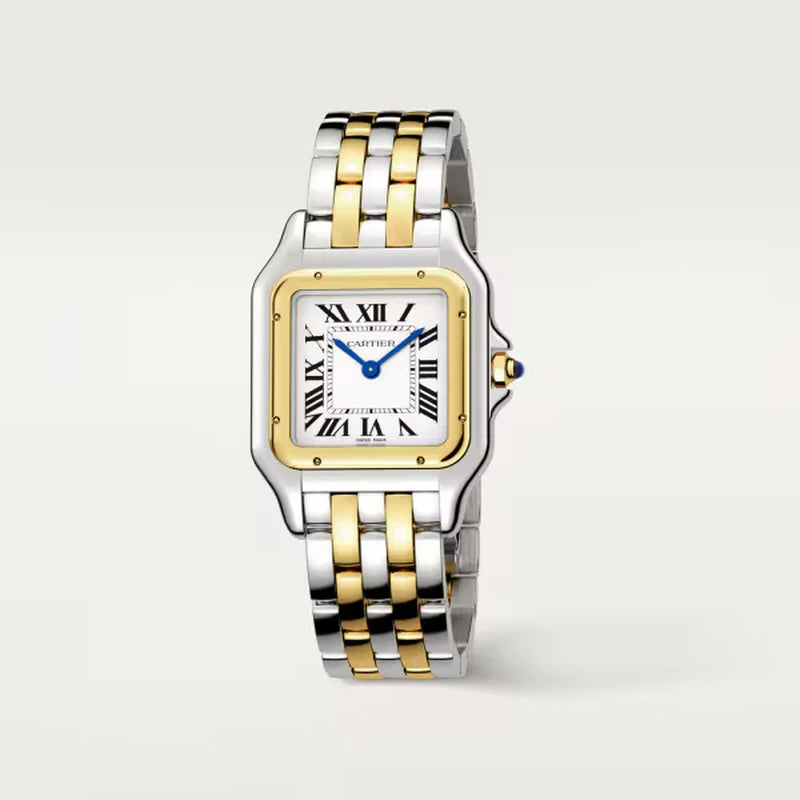 Unworn  Panthère De , Stainless Steel, 18K Yellow Gold, 29Mm X 37Mm, Ref# W2PN0007, Box and Papers