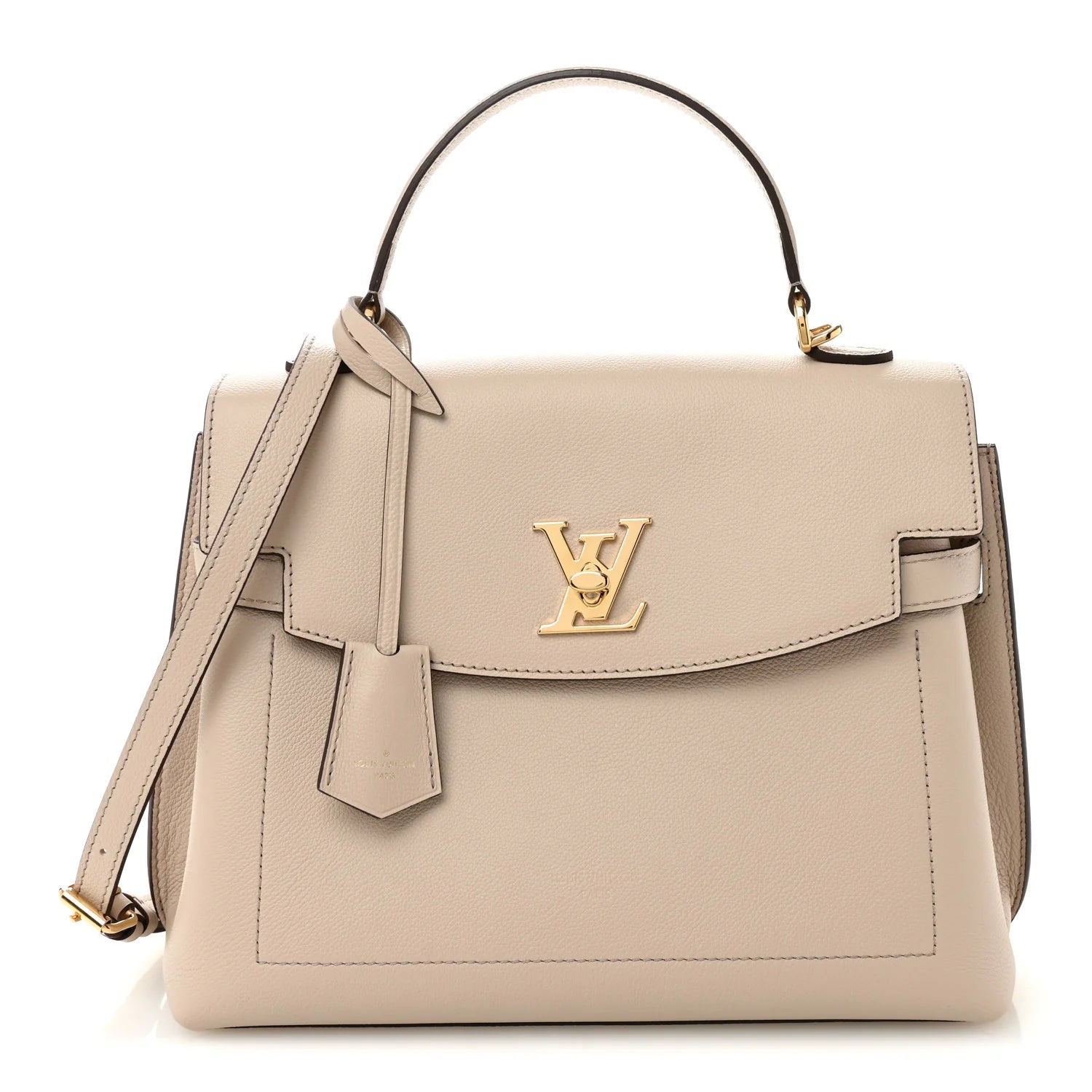 Soft Calfskin Lockme Ever MM Greige