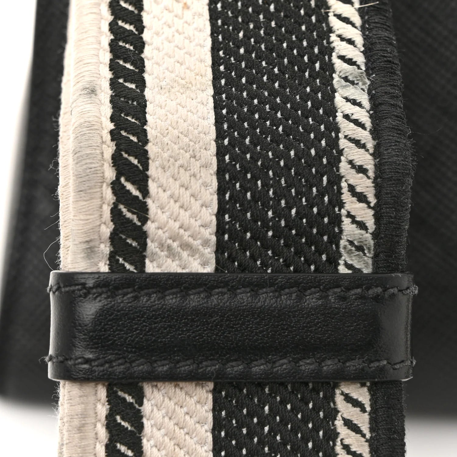 Saffiano Cuir Calfskin Small Monochrome Top Handle Tote Black