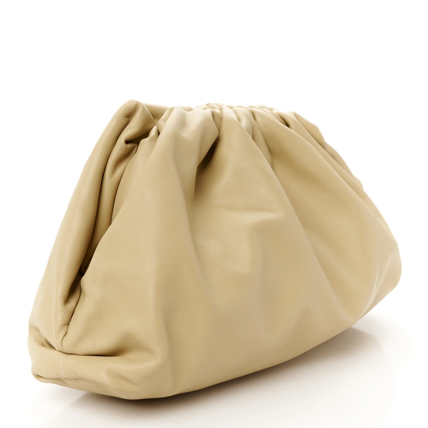 Smooth Butter Calf the Pouch Oversized Clutch Tapioca