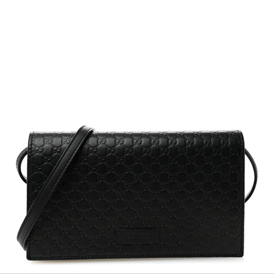 Microssima Crossbody Wallet Black