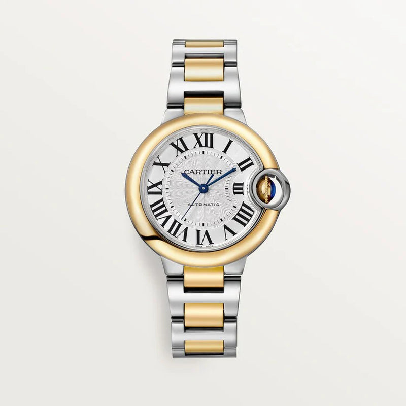 Unworn  Ballon Bleu, Stainless Steel and 18K Yellow Gold, 33Mm, Ladies, Ref# W2BB0037, Box and Papers