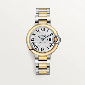 Unworn  Ballon Bleu, Stainless Steel and 18K Yellow Gold, 33Mm, Ladies, Ref# W2BB0037, Box and Papers