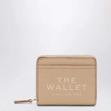 MINI BEIGE FULLGRAIN LEATHER WALLET