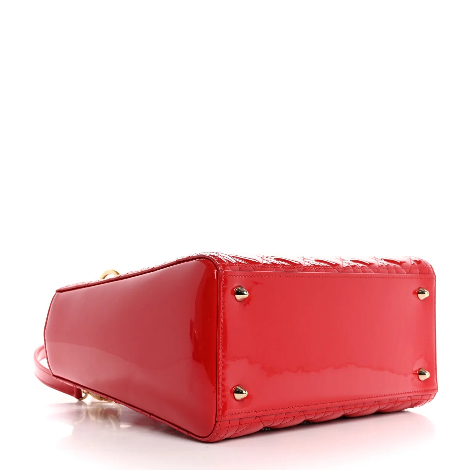 Patent Cannage Medium Lady Dior Red