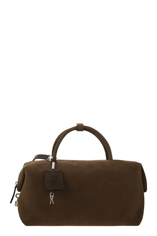 HOLDALLLSUEDE - LARGE NUBUCK LEATHER SATCHEL