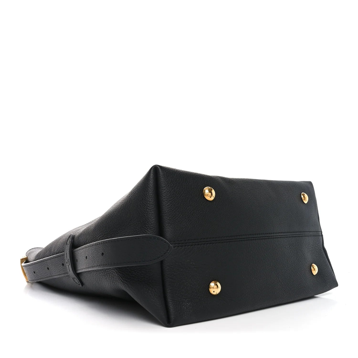 Grained Calfskin Low Key Hobo MM Black