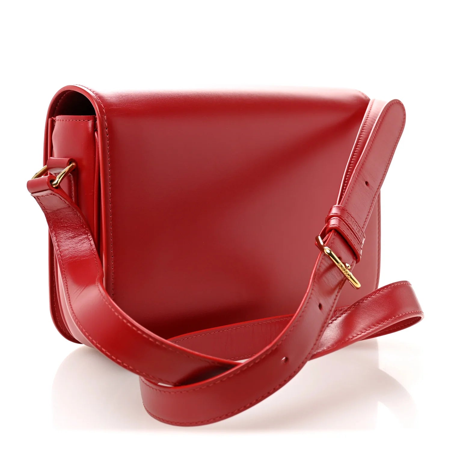Shiny Calfskin Medium Triomphe Red