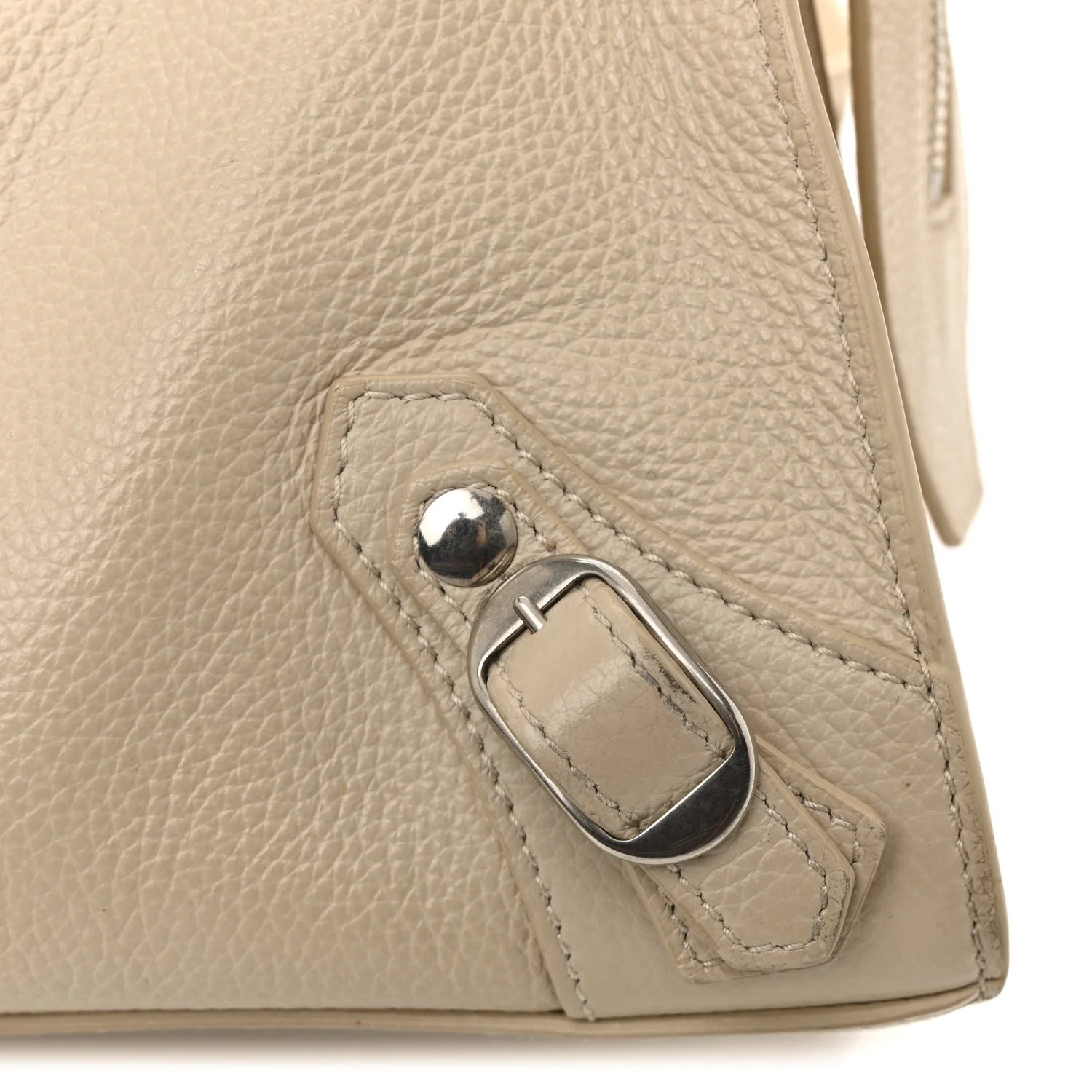 Grained Calfskin Neo Classic Silver Hardware S City Cream