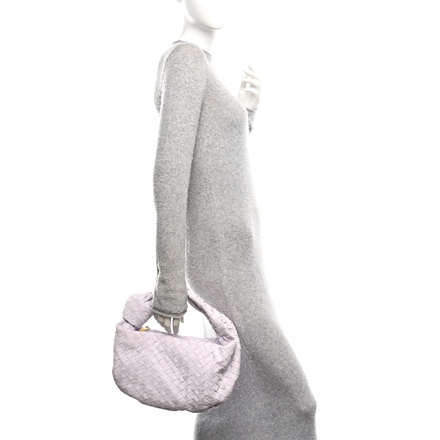 Suede Calfskin Intrecciato Teen Jodie Hobo Mirth Washed