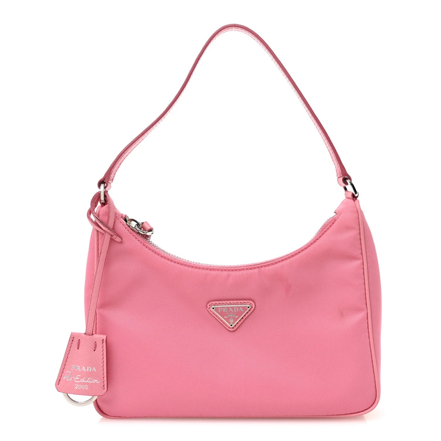 Tessuto Nylon Saffiano Mini Re-Edition 2005 Bag Begonia