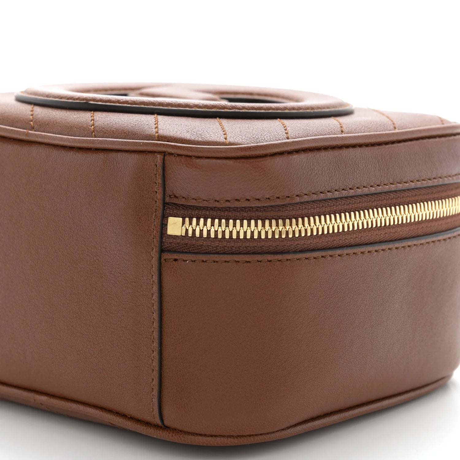 Sakai Be Green Calfskin Diagonal Stitched Blondie Top Handle Bag Cuir