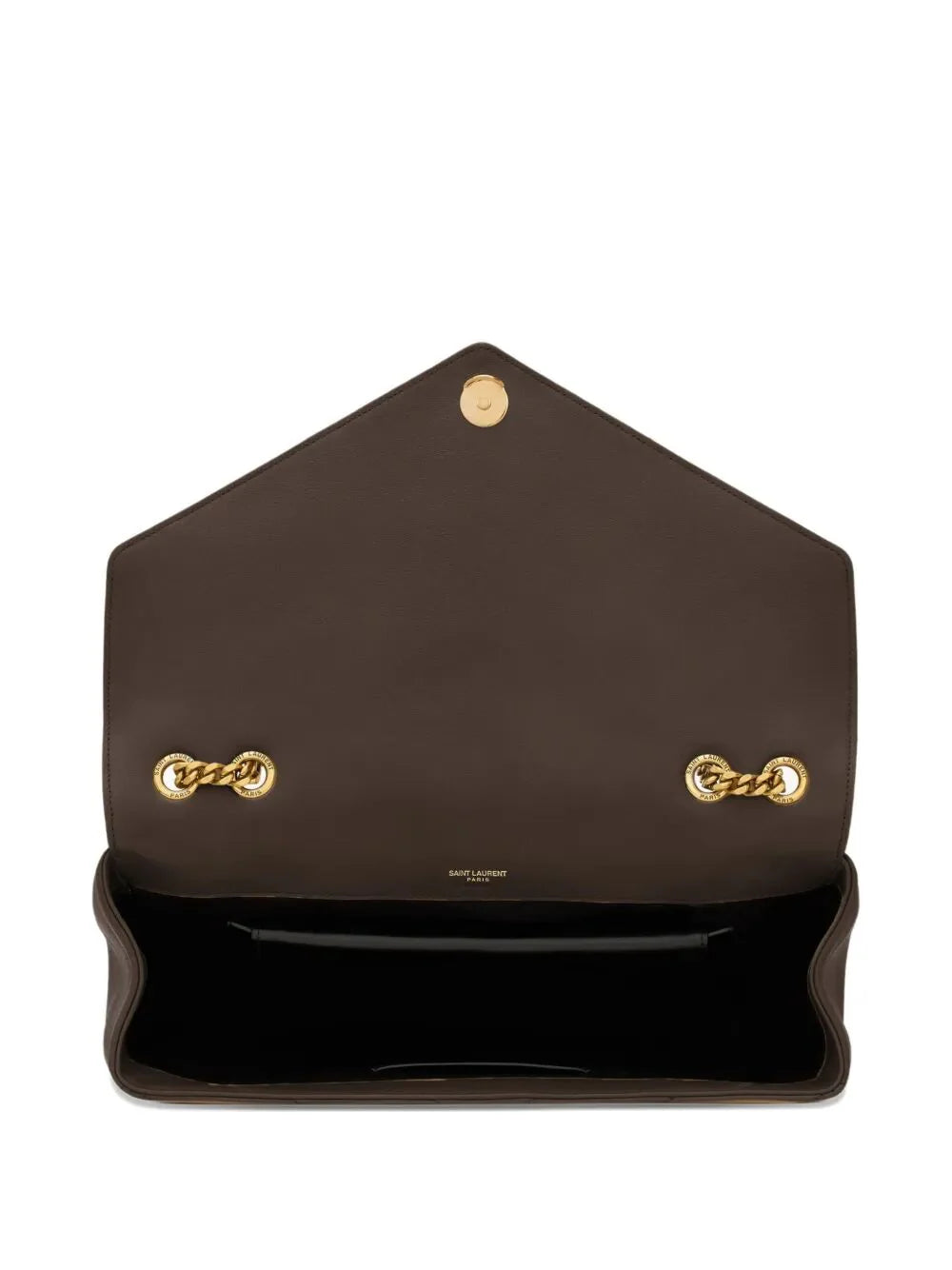 DARK BROWN LEATHER LARGE LOU LOU SHOULDER BAG