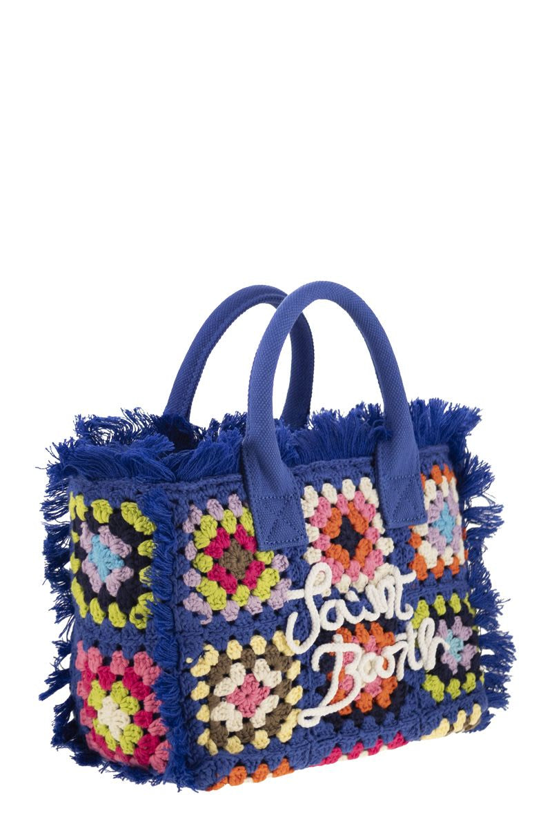 COLETTE CROCHET - HANDBAG with CROCHET FLOWER PATCH