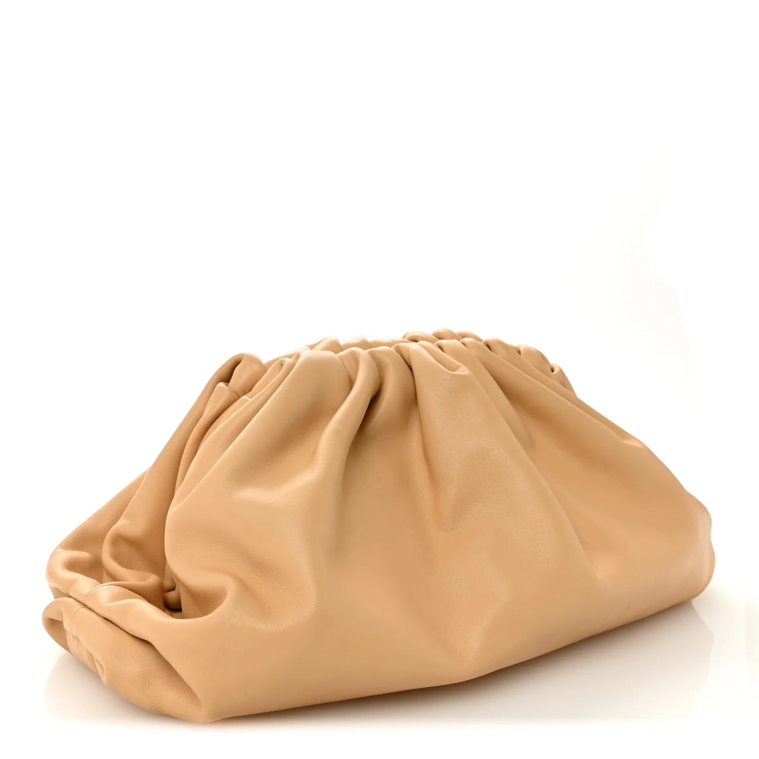 Smooth Butter Calf the Pouch Oversized Clutch Nude