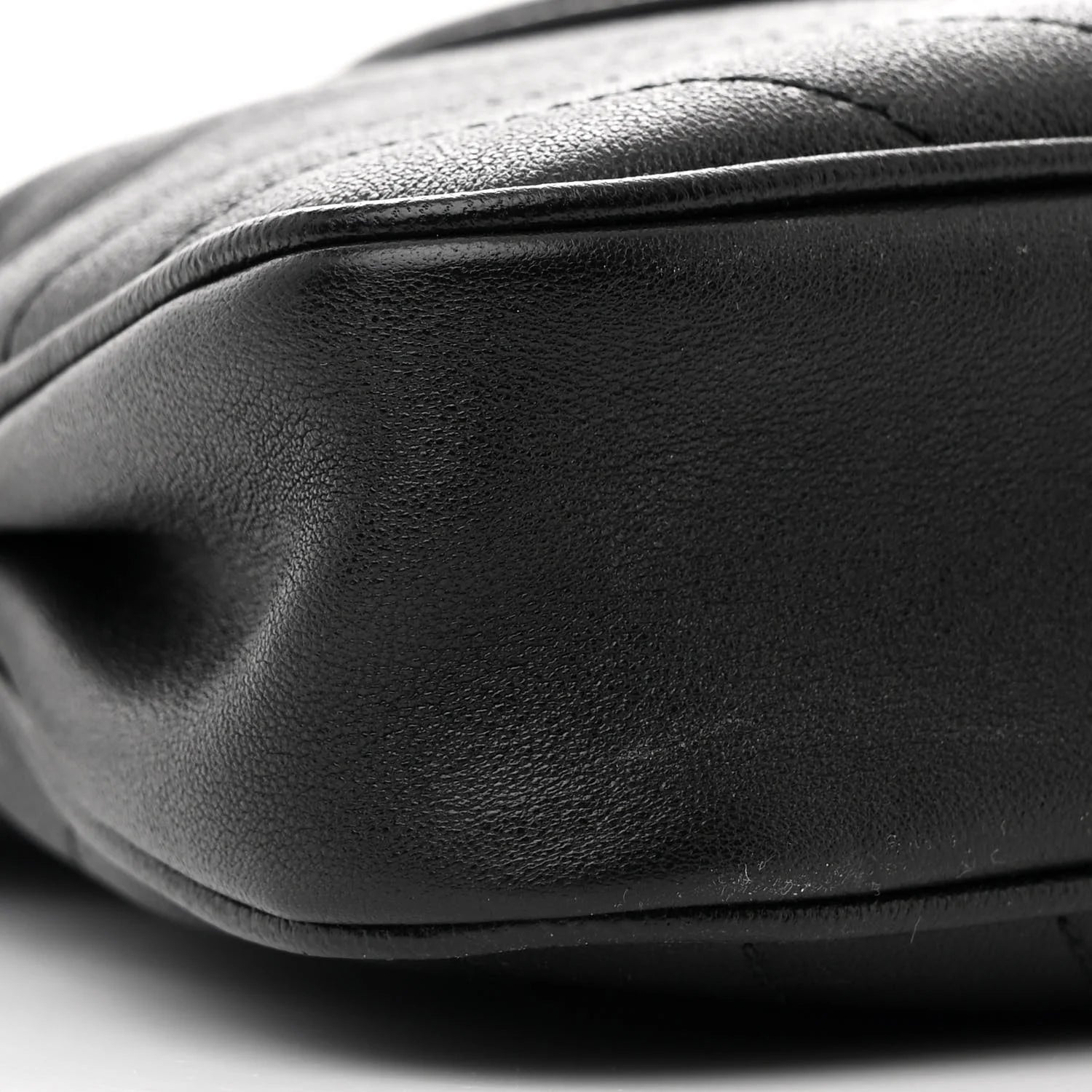 Sakai Be Green Calfskin Diagonal Stitched Small Blondie Tote Black