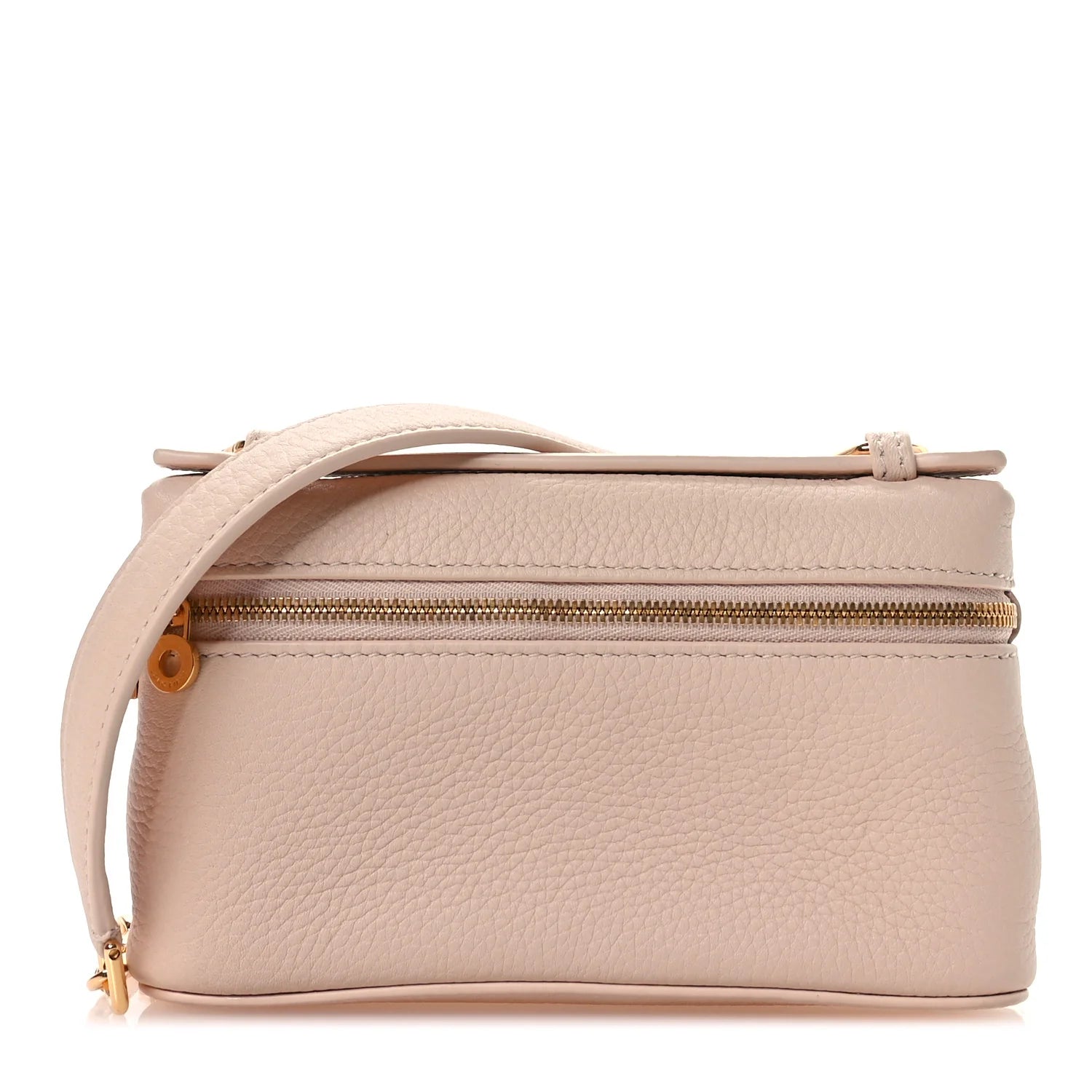 Grained Calfskin Extra Pocket Mini Pouch Creamed Honey
