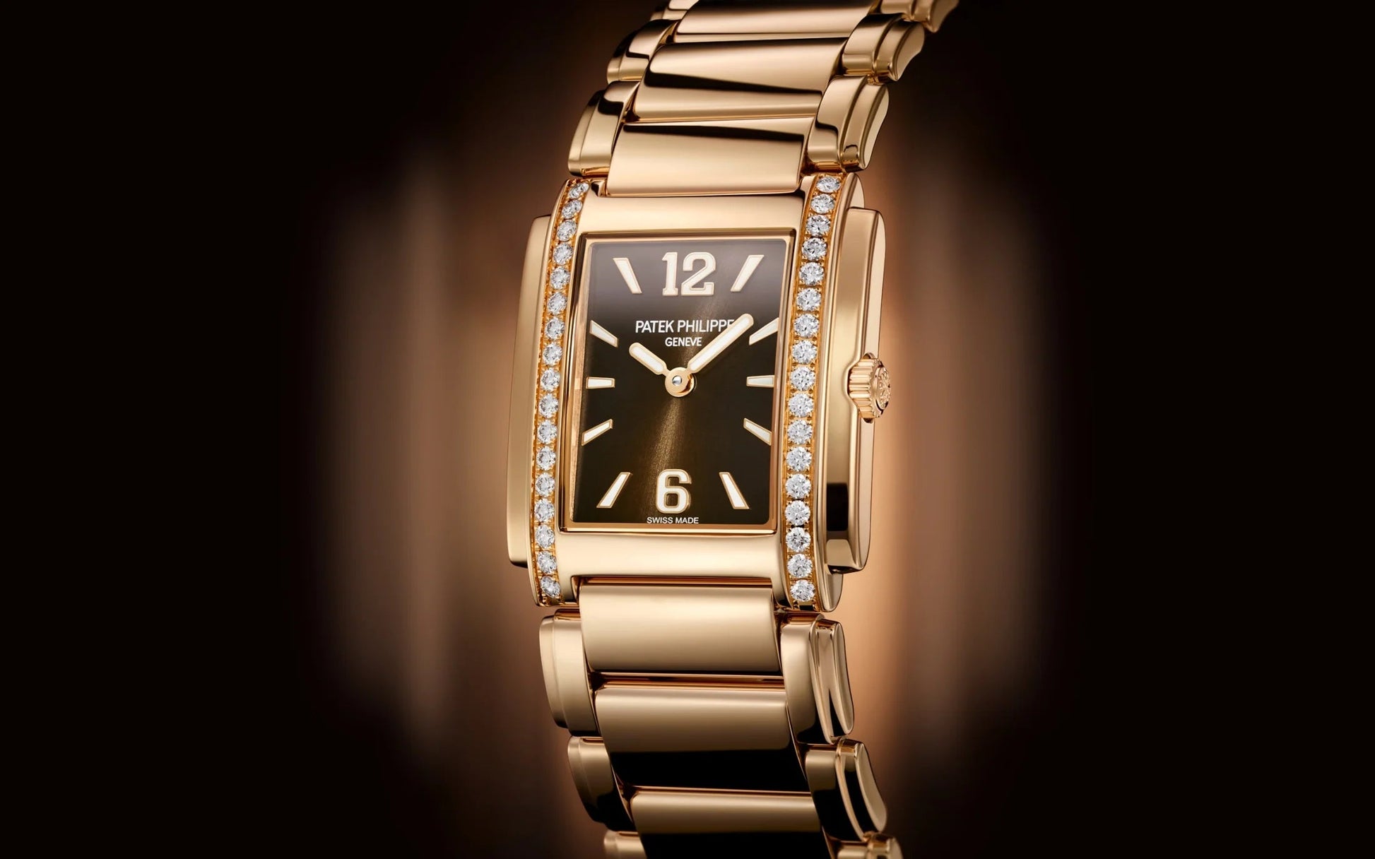 Twenty~4 Quartz Ladies Watch, 18K Rose Gold with 34 Diamond (~0.57 Ct), 25.1 X 30 Mm, Ref# 4910/1201R-001