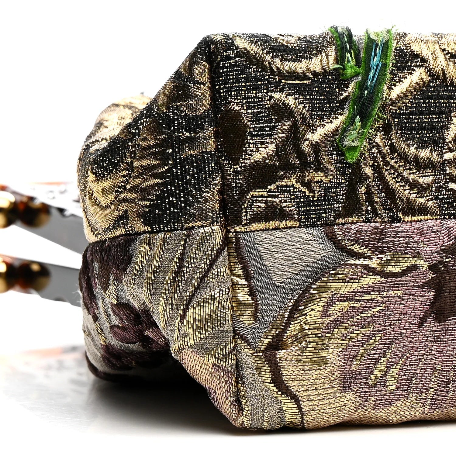 Silk Crystal Beaded Sequin Plexiglass Floral Vanda Circles Chain Clutch Multicolor