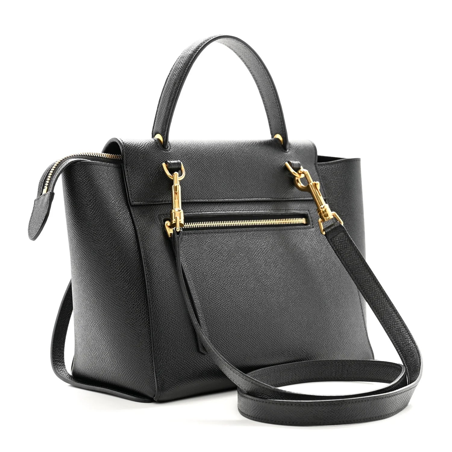 Grained Calfskin Micro Belt Bag Black