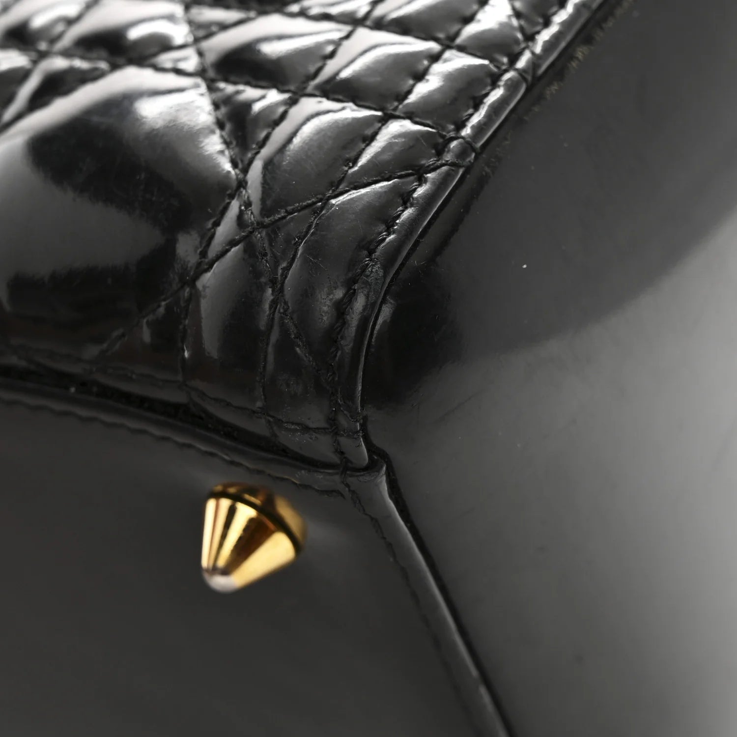 Patent Cannage Medium Lady Dior Black