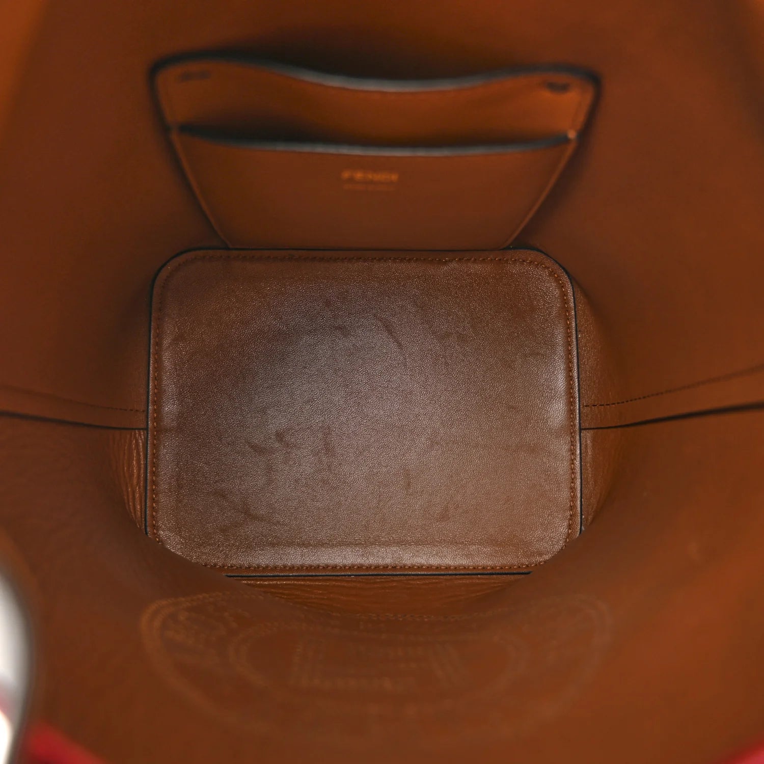 Vitello Grace F Is  Stamp Patch Perforated Small Mon Tresor Bucket Bag Black