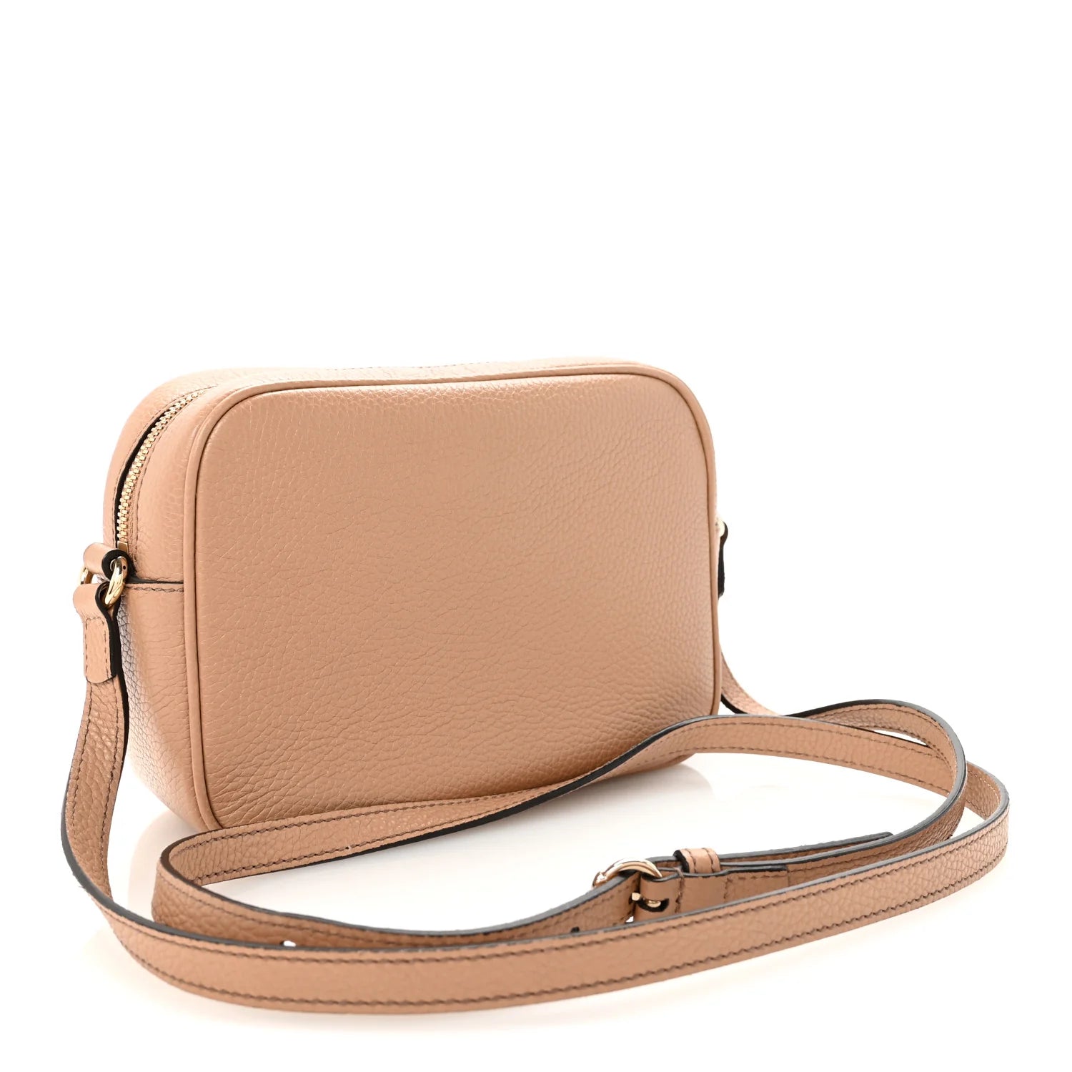 Pebbled Calfskin Small Soho Disco Bag Rose Beige