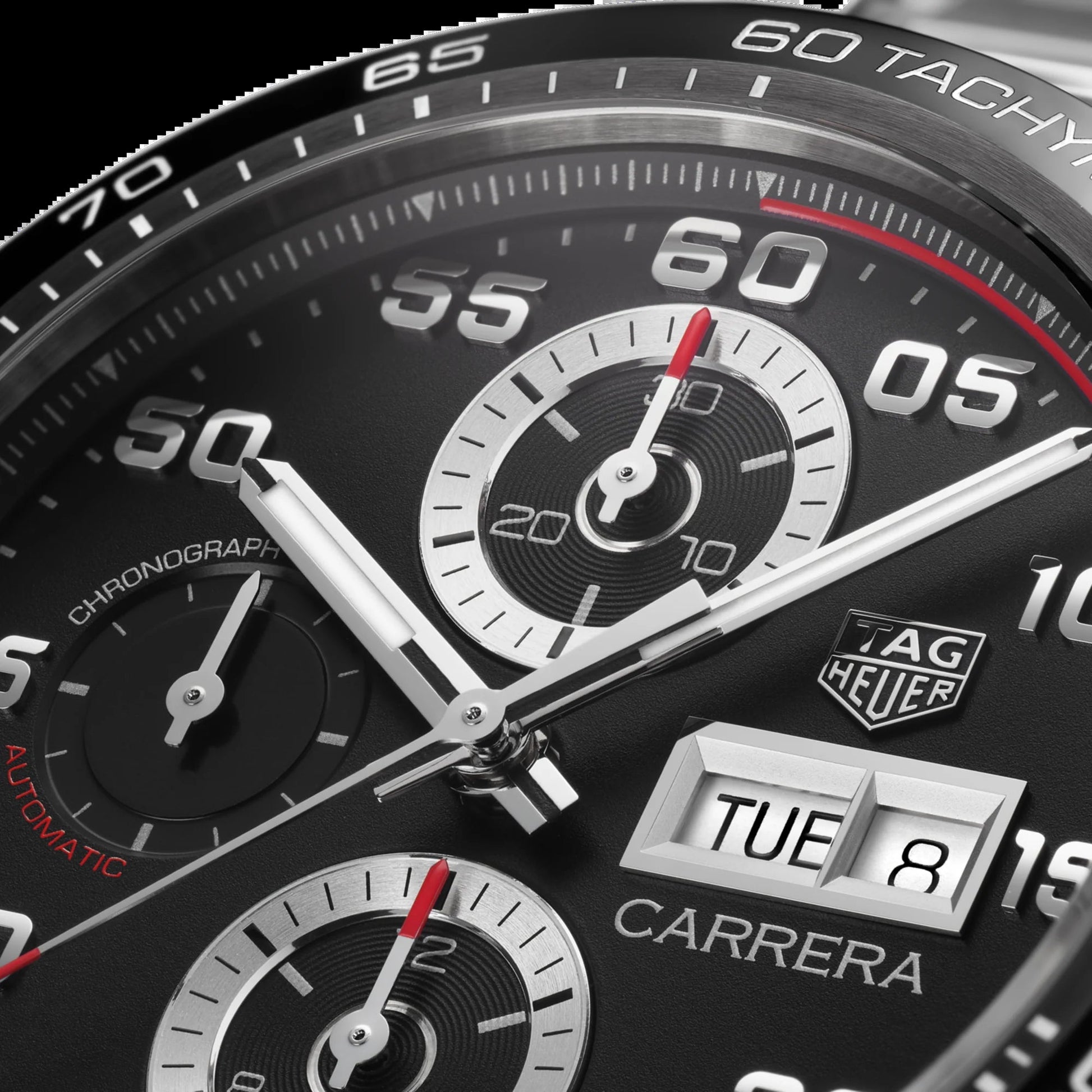 Unworn  Carrera Chronograph, Stainless Steel, 44Mm, Ref# CBN2A1AA.BA0643, Box & Papers