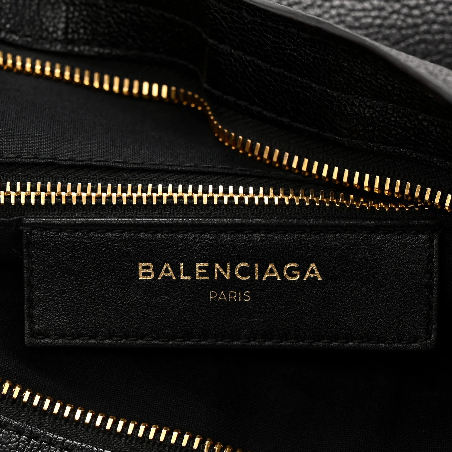 Chevre Gold Metallic Edge Hardware Town Black