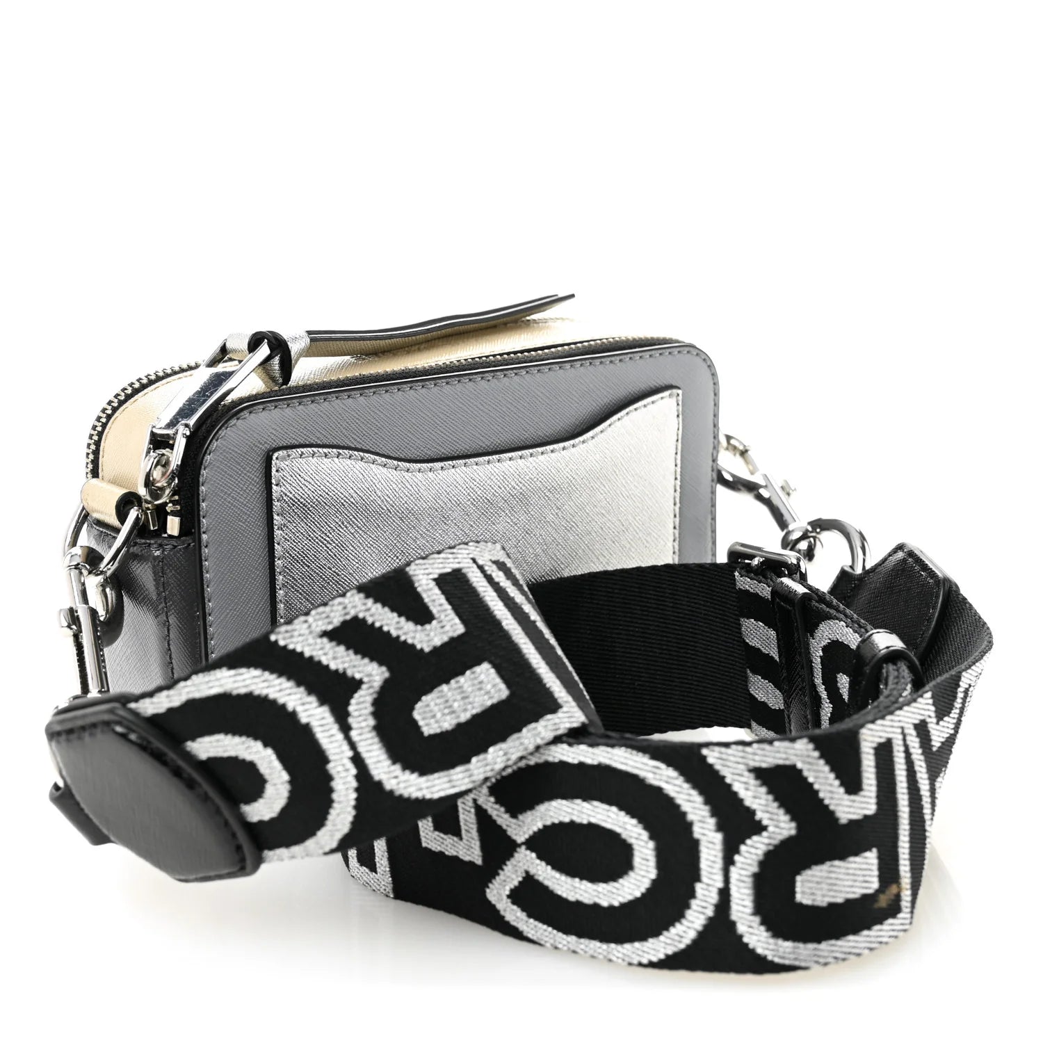 Saffiano Small Snapshot Camera Bag Grey Multicolor