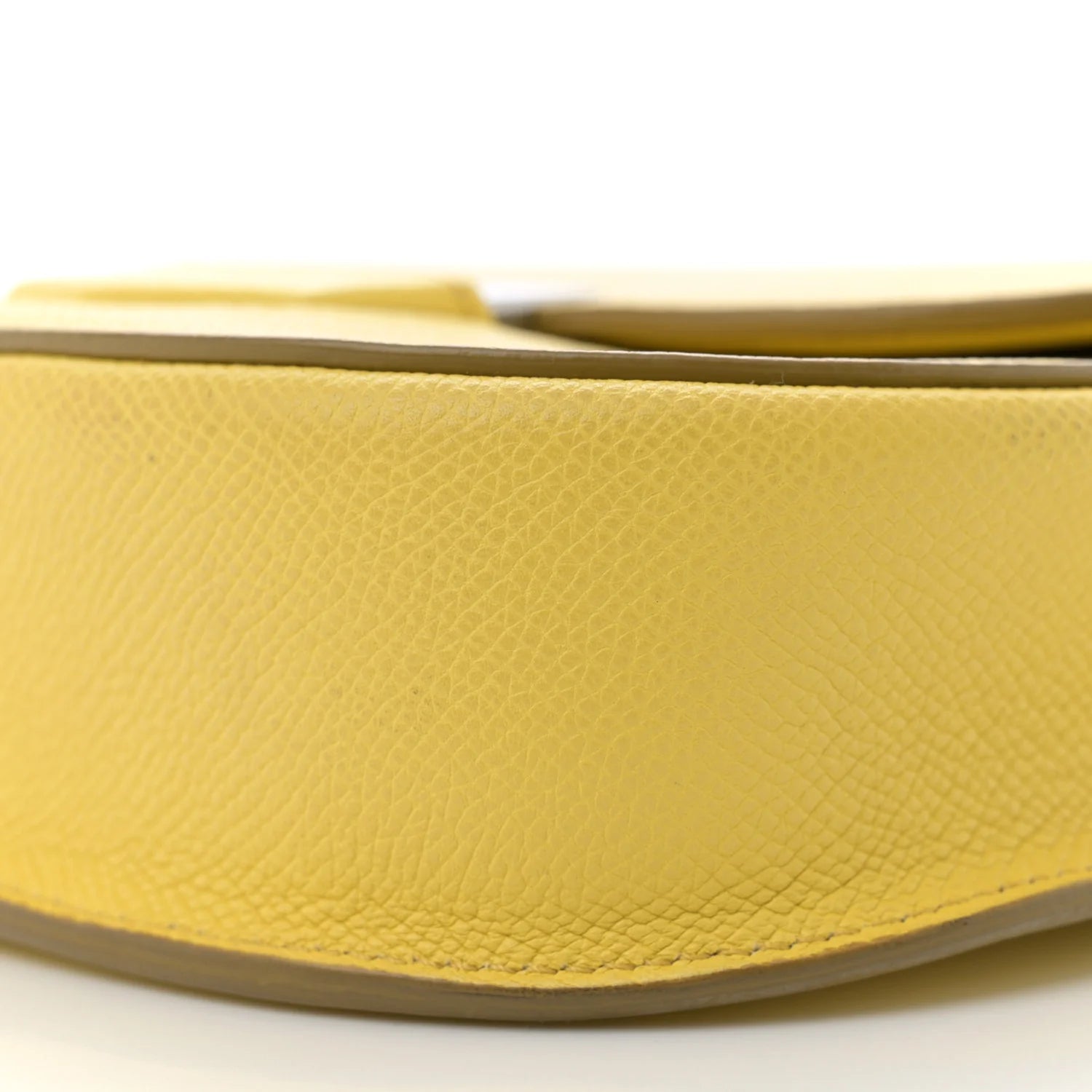 Grained Calfskin Small Trotteur Yellow