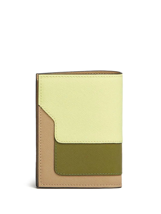 COLOR-BLOCK DEBOSSED LOGO WALLET