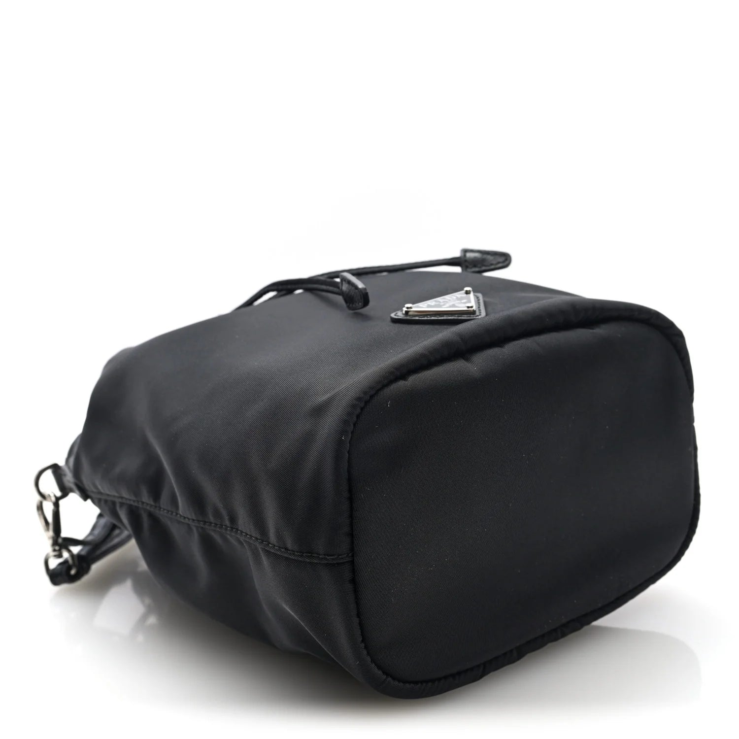 Re-Nylon Vela Drawstring Wristlet Pouch Black