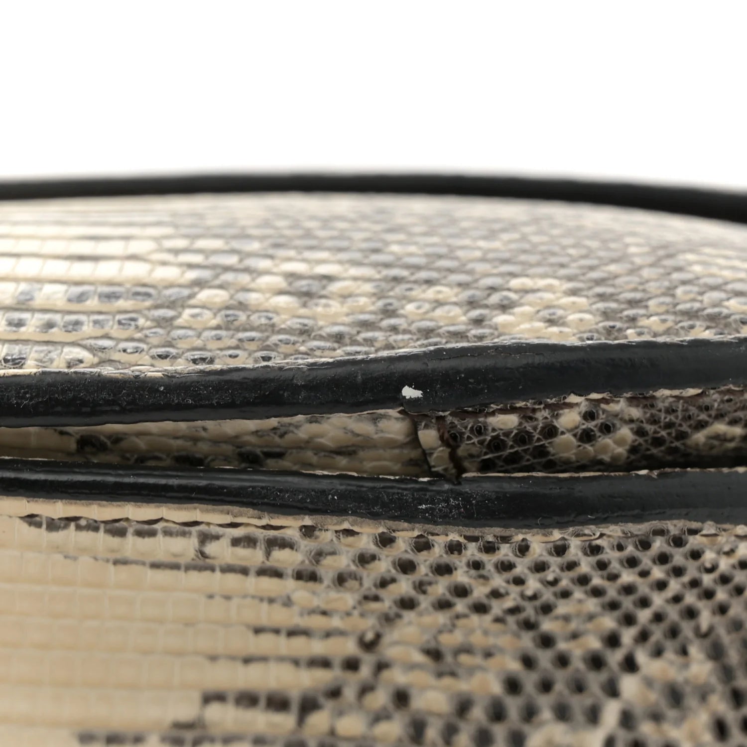 Lizard Medium Classic Box Flap Bag Natural