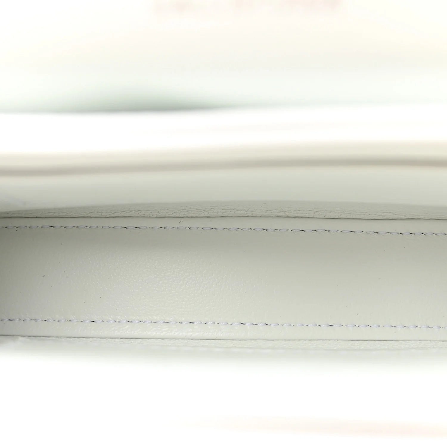 Crushed Calfskin Quilted Small Crush Chain Bag Optic White