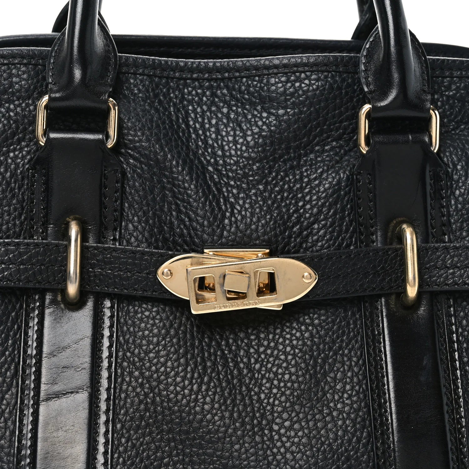 Grainy Calfskin Medium Minford Portrait Tote Black