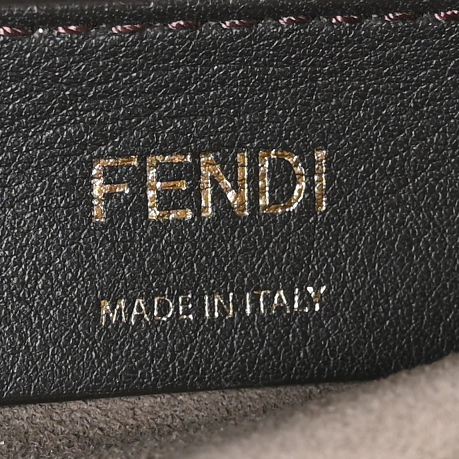 Vitello Grace F Is  Bi-Color FF 1974 Embossed Grande Mon Tresor Bucket Bag Maya Black Fragola