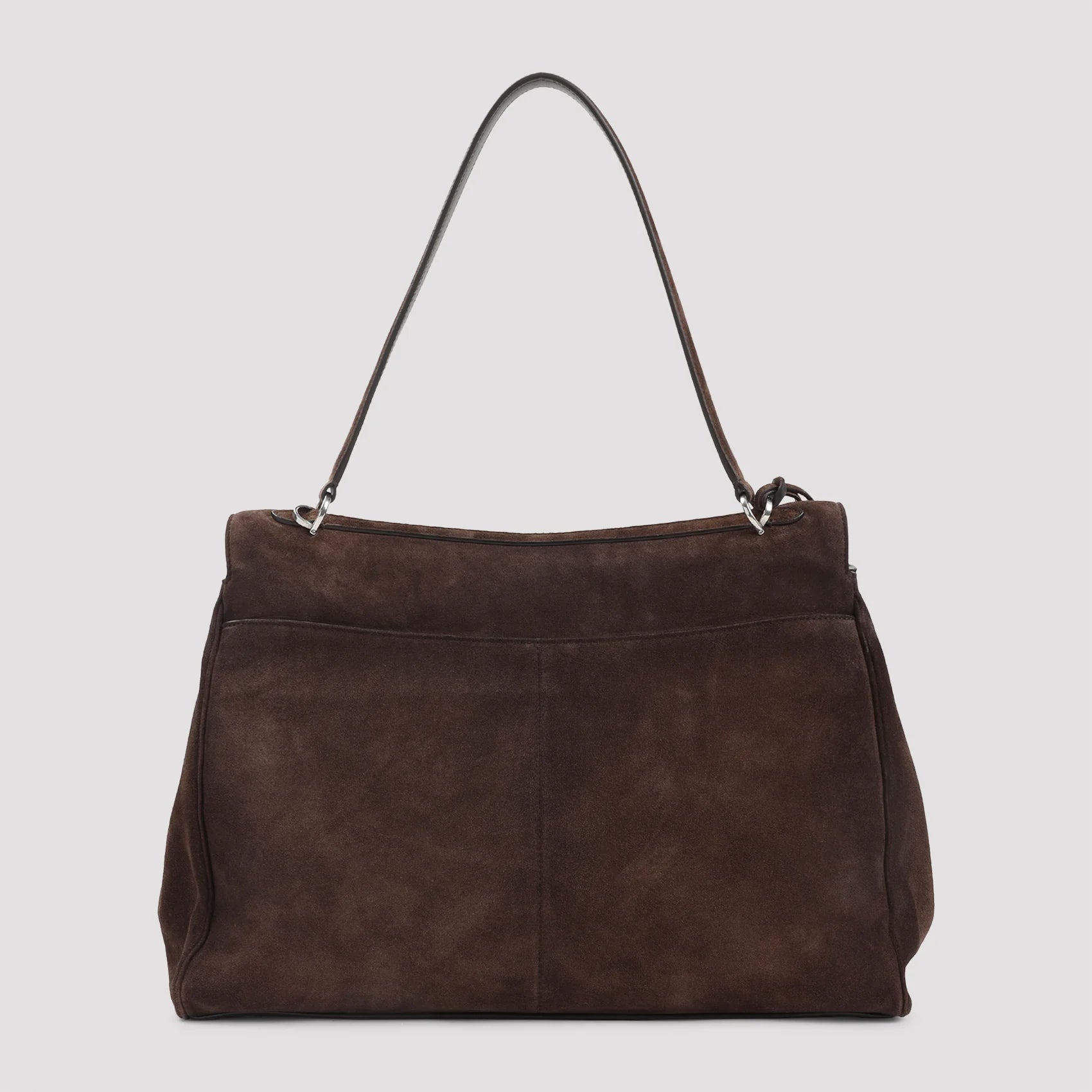 DARK BROWN SUEDE LARGE RODEO HANDBAG