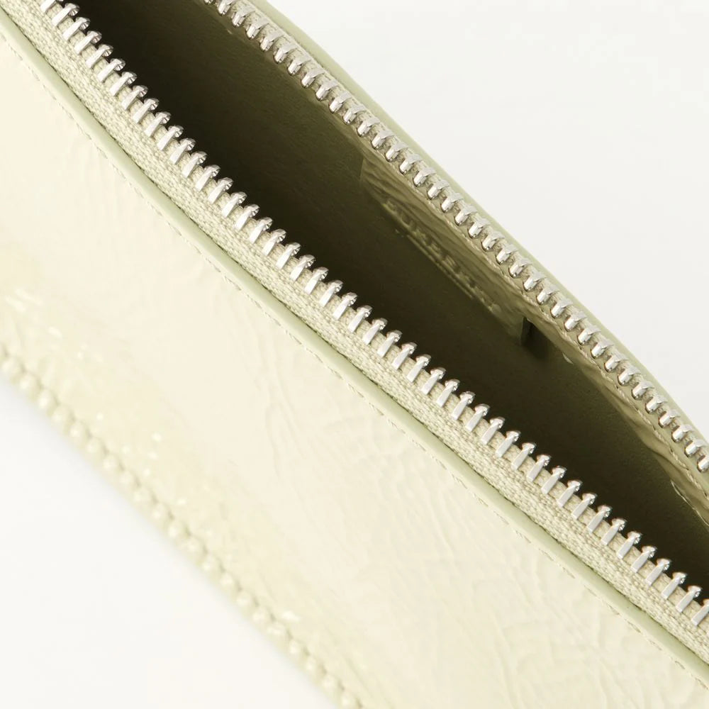 PASTEL GREEN LEATHER MICRO SHIELD CROSSBODY BAG