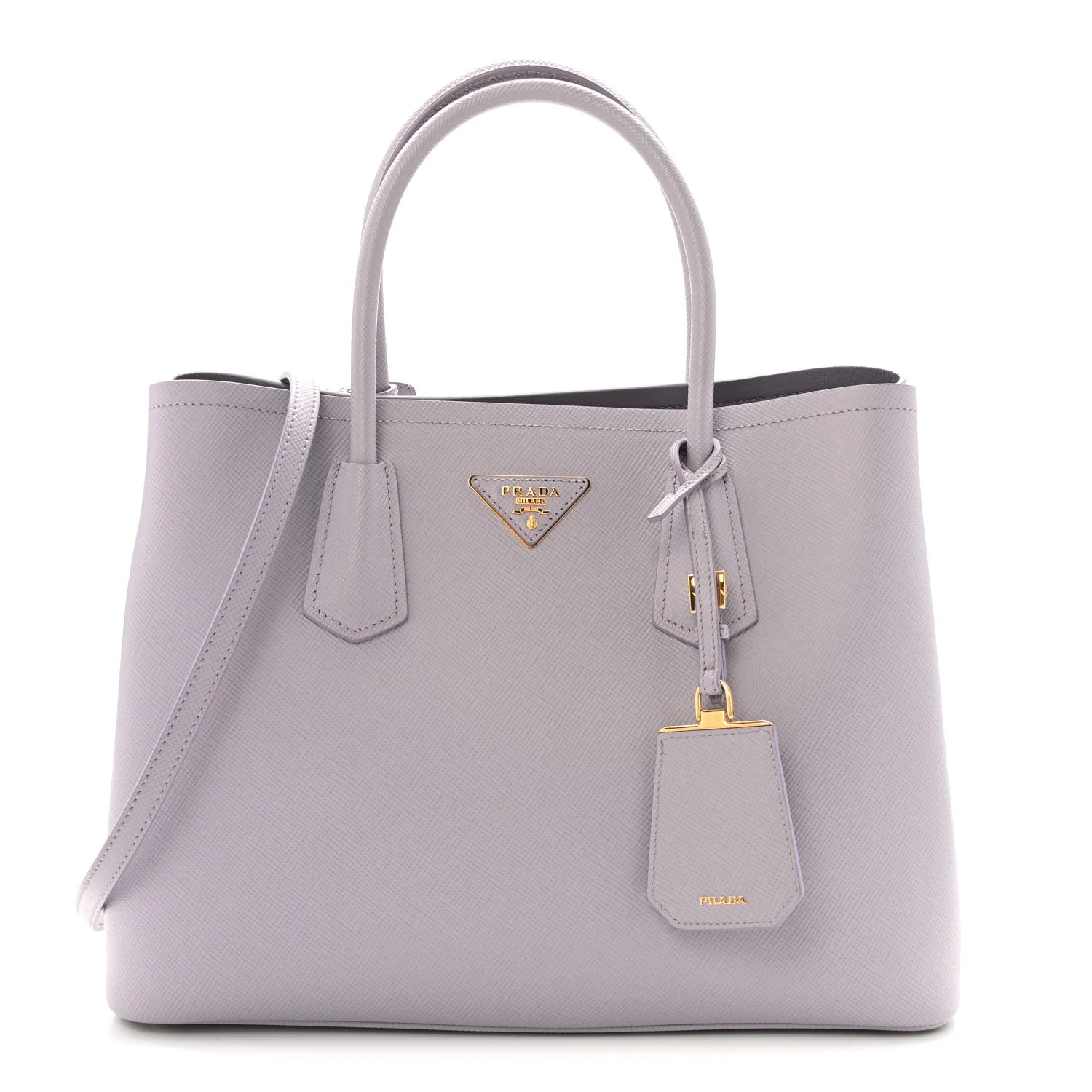 Saffiano Cuir Small Double Bag Glicine