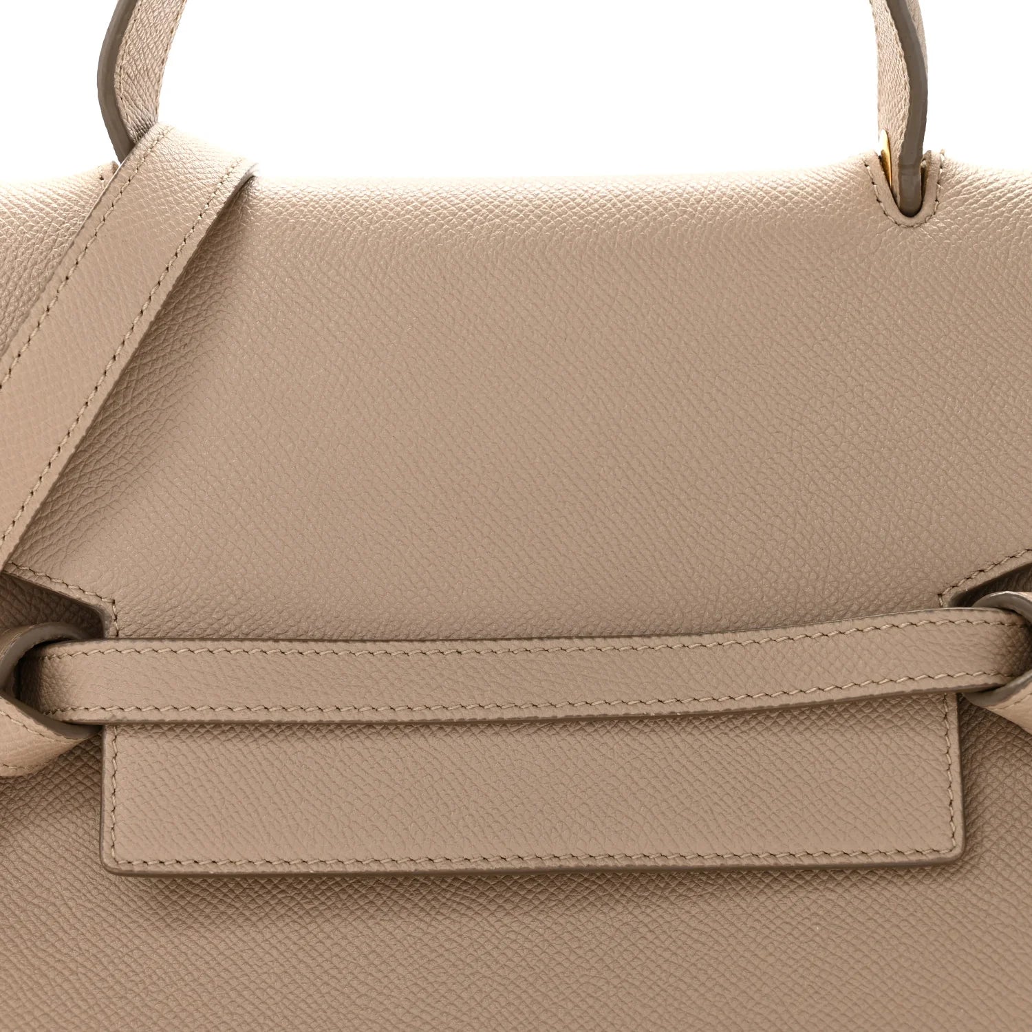 Grained Calfskin Micro Belt Bag Light Taupe