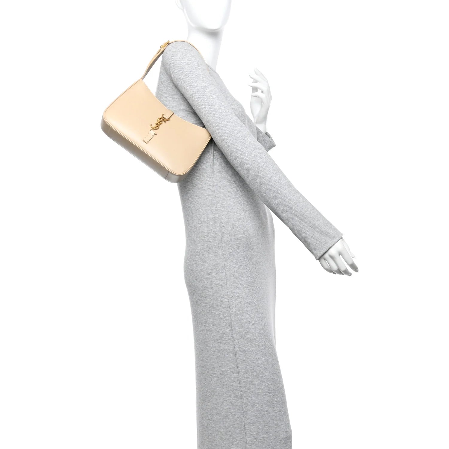 Smooth Calfskin Le 5 a 7 Hobo Dark Beige