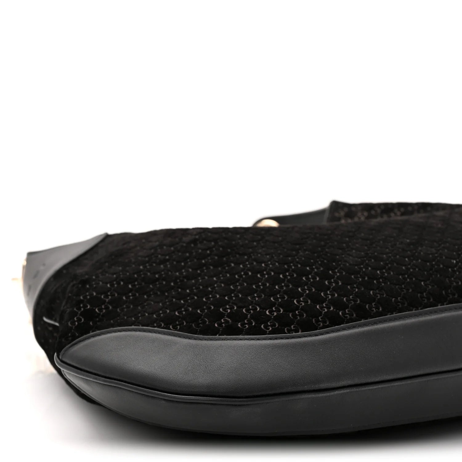 Suede Micro GG Calfskin B Medium Shoulder Bag Arabella Black